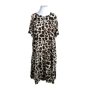 Unisex Zizzi - Schiffon dress, size 46 - Beige (1)