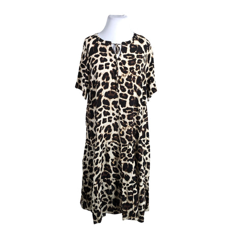 Unisex Zizzi - Schiffon dress, size 46 - Beige ()