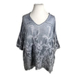 Unisex Bohemiana - Short-sleeved blouse, size 44 - Light blue ()