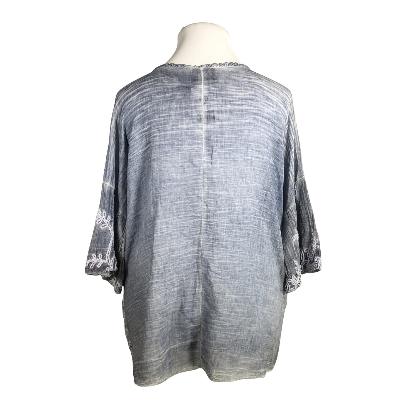 Unisex Bohemiana - Short-sleeved blouse, size 44 - Light blue (2)