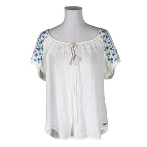 Unisex Hollister - Short-sleeved blouse, size 40 - White (1)