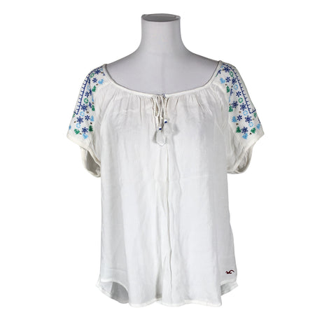 Unisex Hollister - Short-sleeved blouse, size 40 - White ()