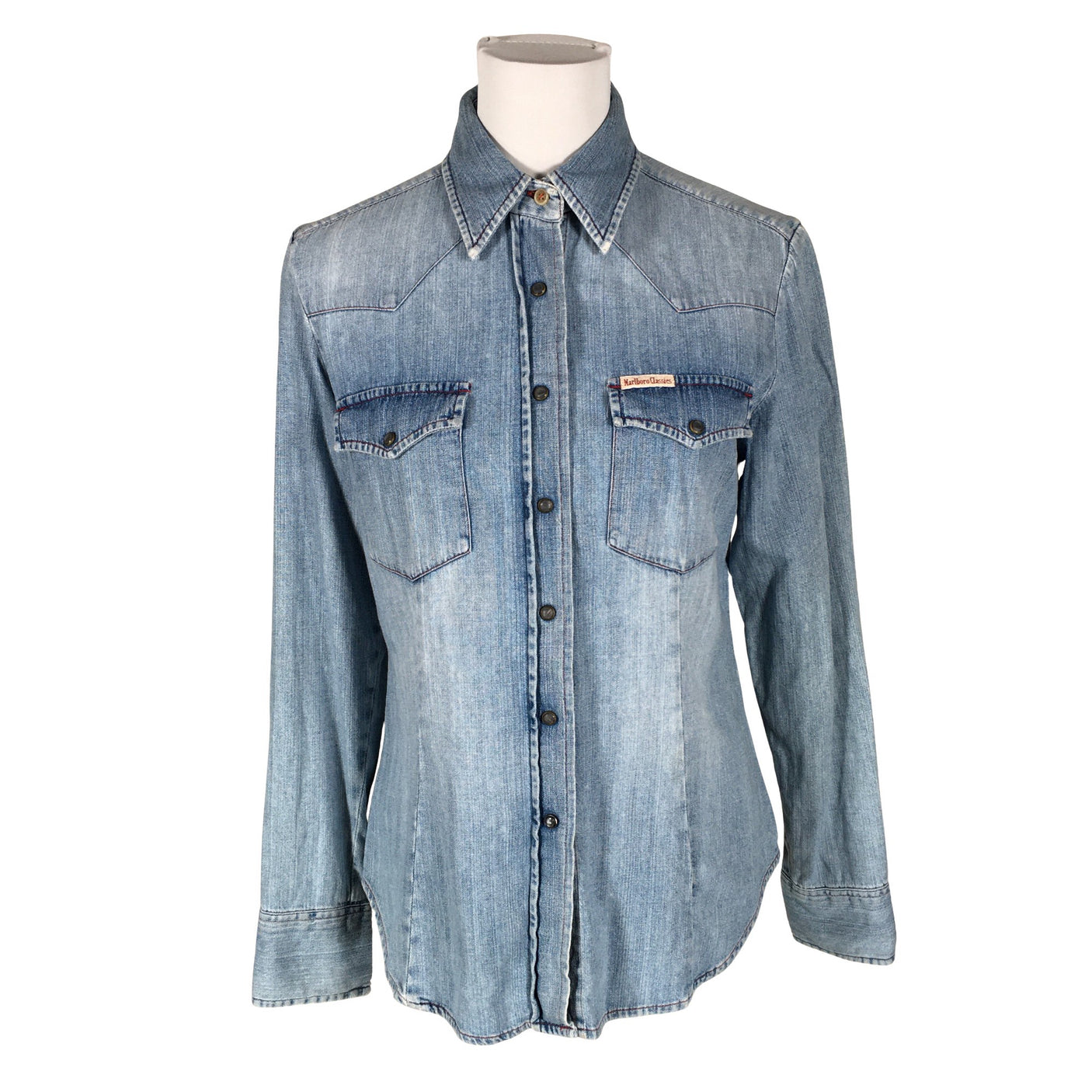 Unisex Marlboro Classics - Denim shirt, size 40 - Light blue (1)