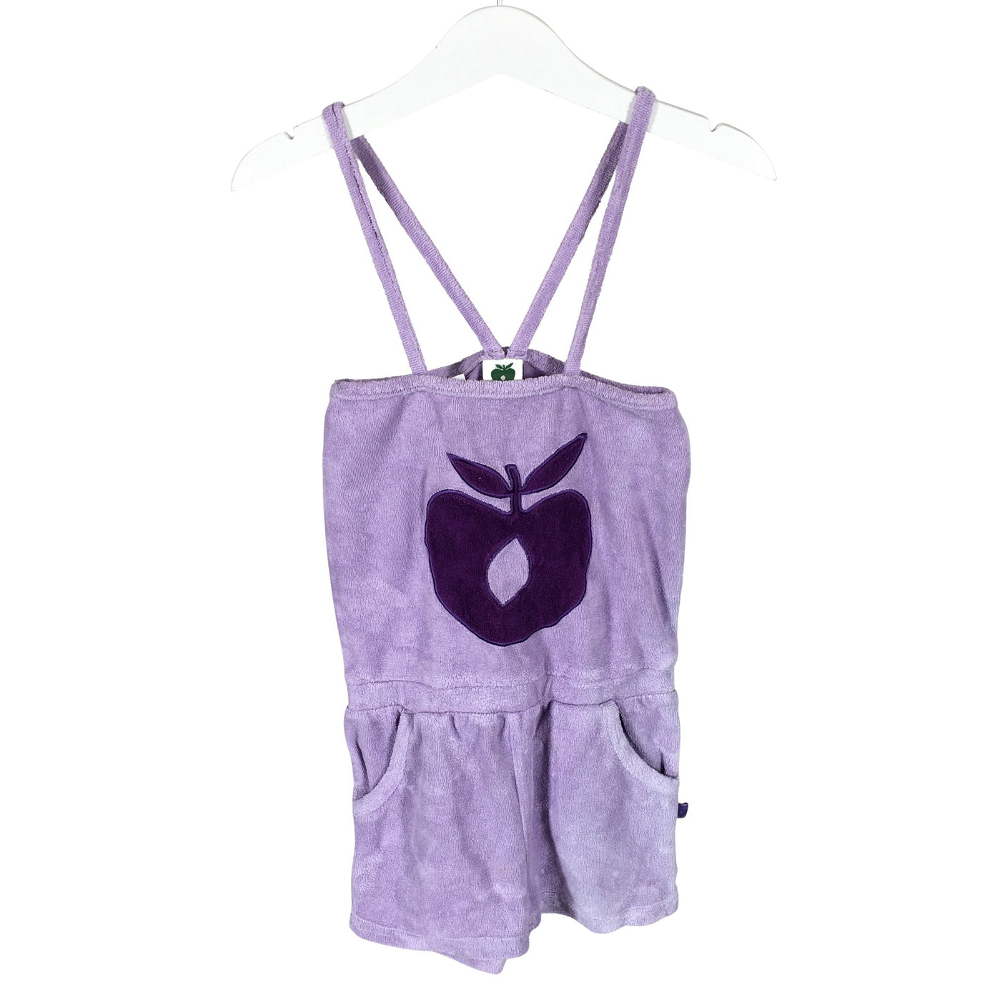 Unisex Småfolk - Short overalls, size 98 - 104 - Violet (1)