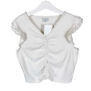 Unisex Lindex - T-shirt, size 158 - 164 - Natural white (1)