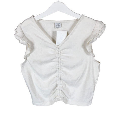 Unisex Lindex - T-shirt, size 158 - 164 - Natural white ()