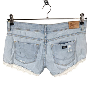 Unisex Superdry - Denim shorts, size W28 - Light blue (2)