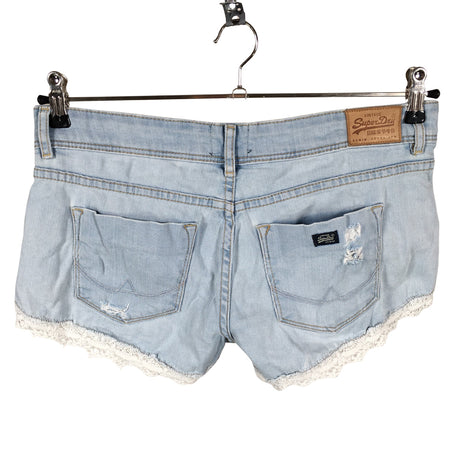 Unisex Superdry - Denim shorts, size W28 - Light blue (2)