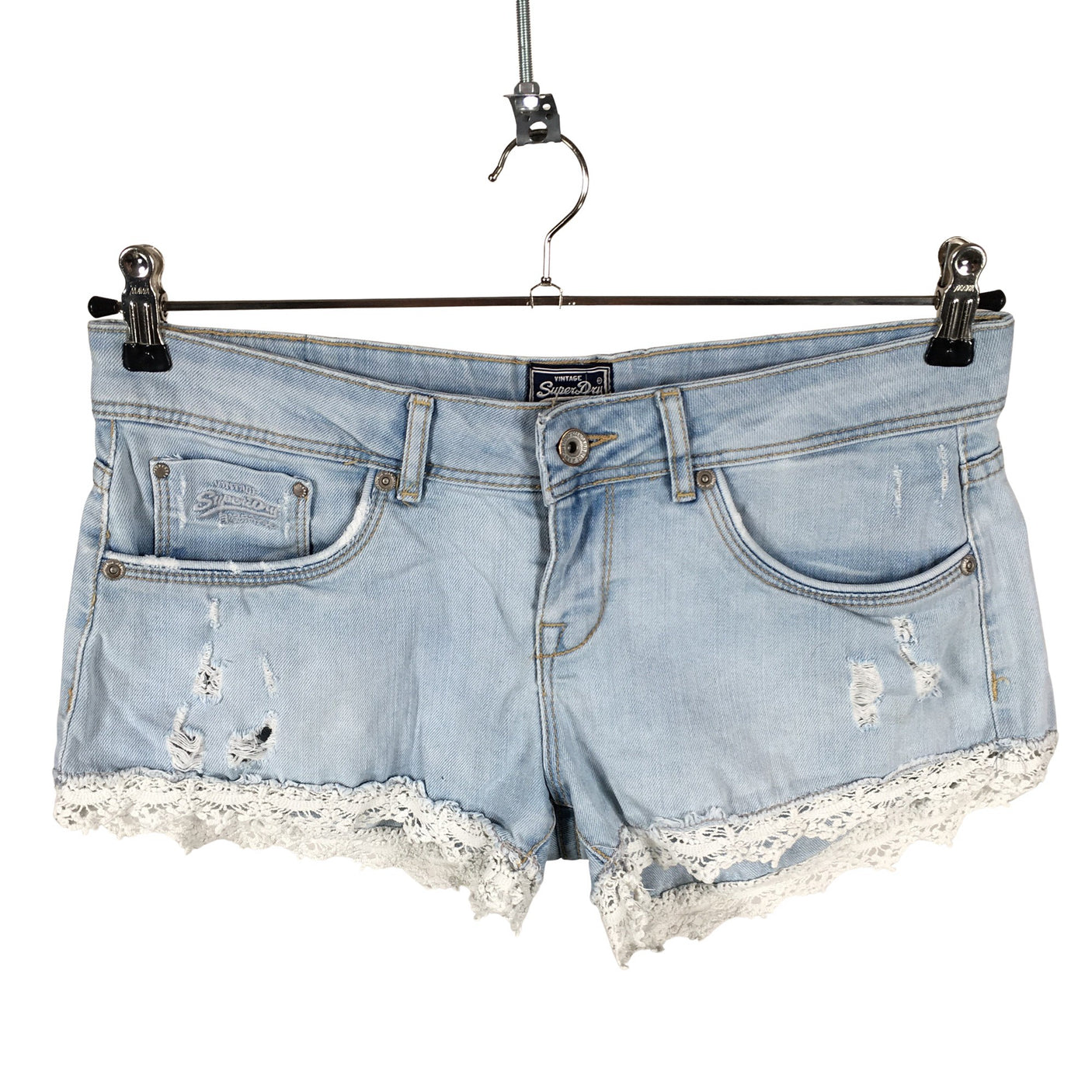 Unisex Superdry - Denim shorts, size W28 - Light blue (1)