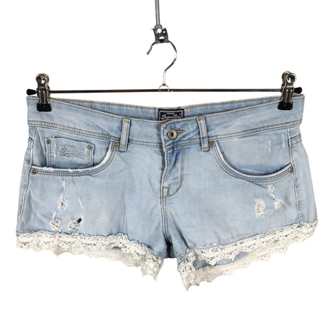 Unisex Superdry - Denim shorts, size W28 - Light blue ()