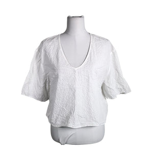 Unisex American Vintage - Short-sleeved blouse, size 38 - White (1)