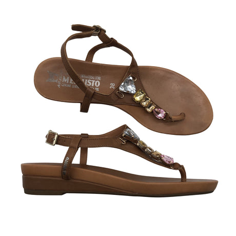 Unisex Mephisto - Wedge sandals, size 38 - Brown ()