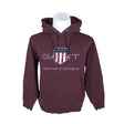 Unisex Gant - Hoodie, size XL - Wine red ()