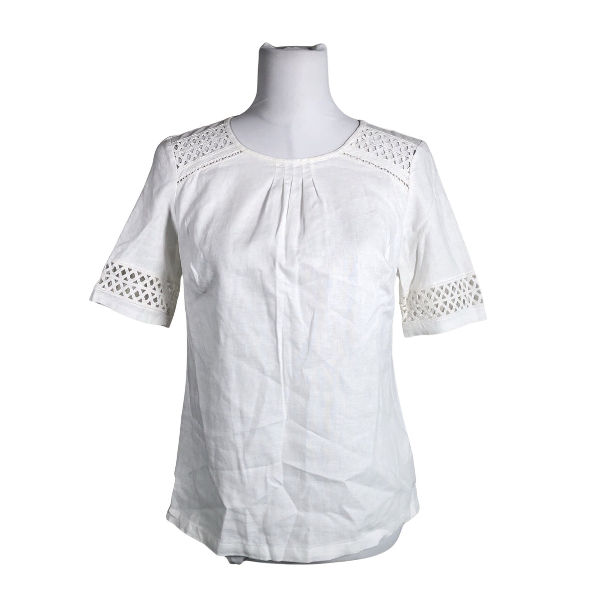 Unisex Marks&Spencer - Short-sleeved blouse, size 36 - White (1)