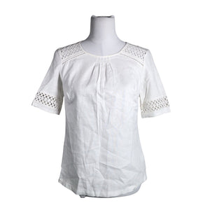 Unisex Marks&Spencer - Short-sleeved blouse, size 36 - White (1)