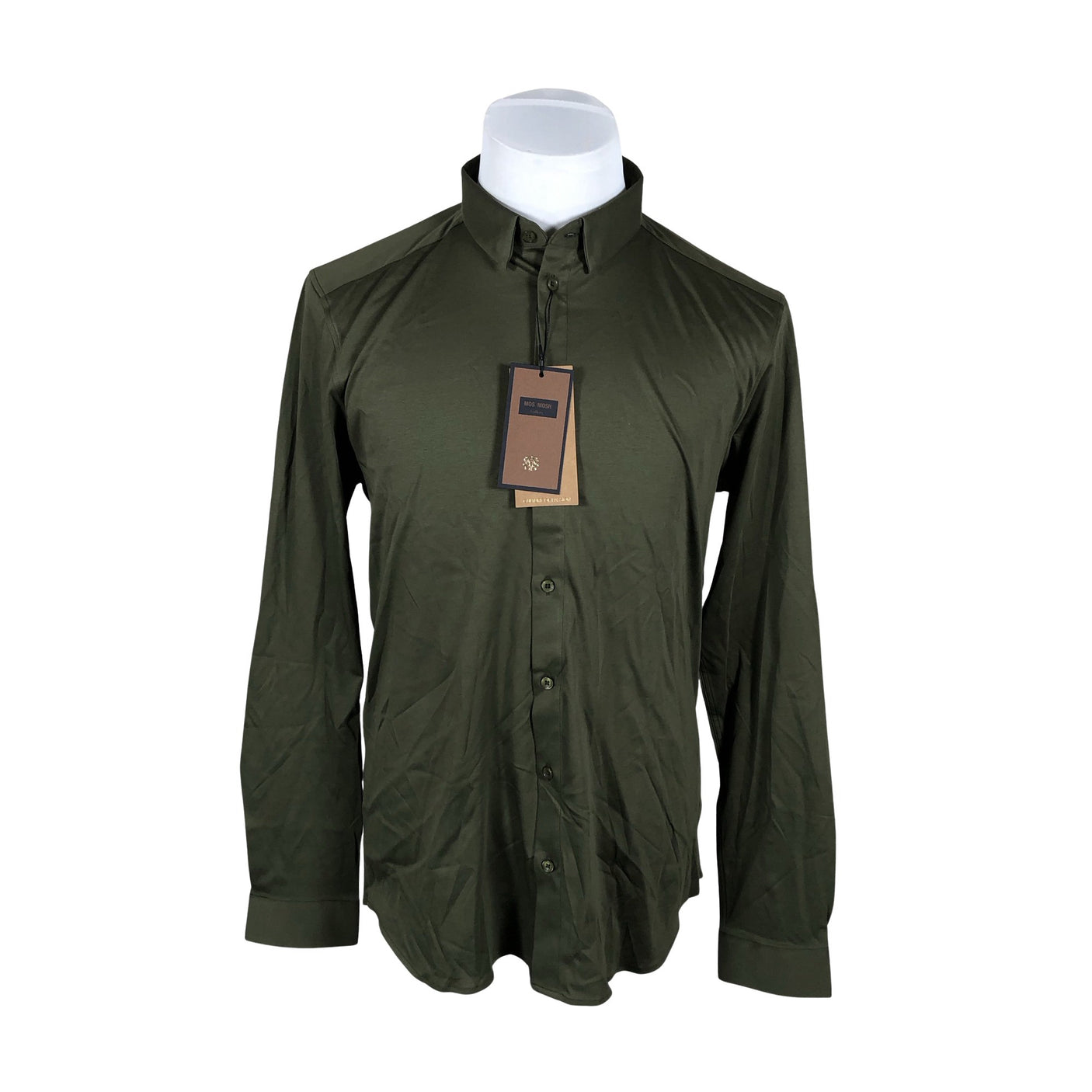 Unisex Mos Mosh - Collared shirt, size L - Green (1)
