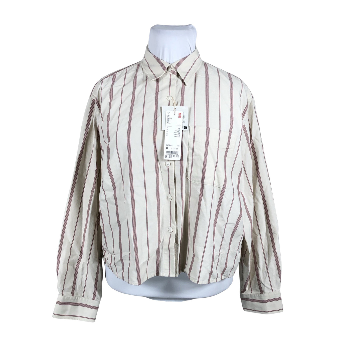 Unisex Uniqlo - Collared shirt, size 42 - Beige (1)
