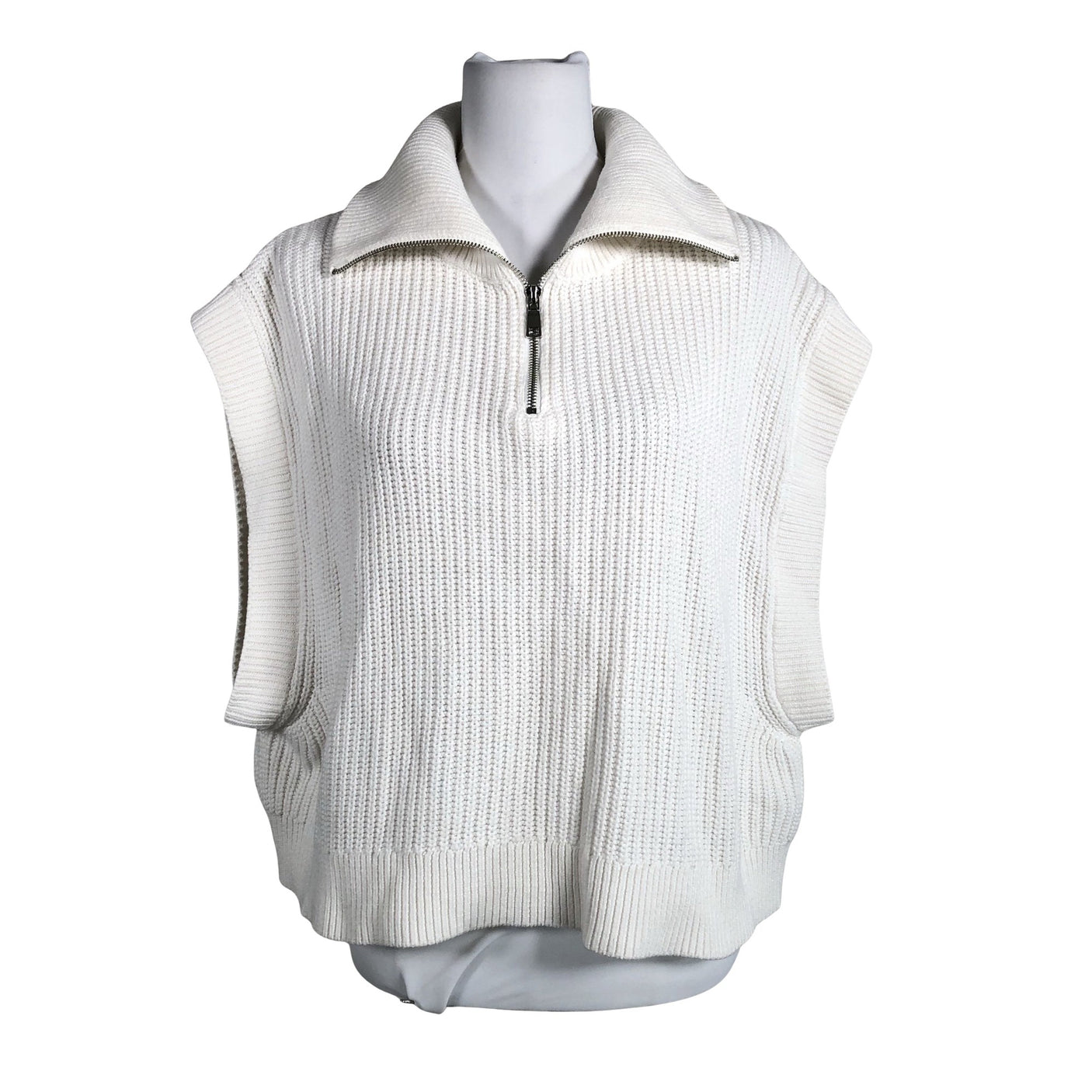 Unisex s.Oliver - Knit vest, size 40 - White (1)