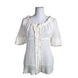 Unisex Branting - Short-sleeved blouse, size 36 - White ()