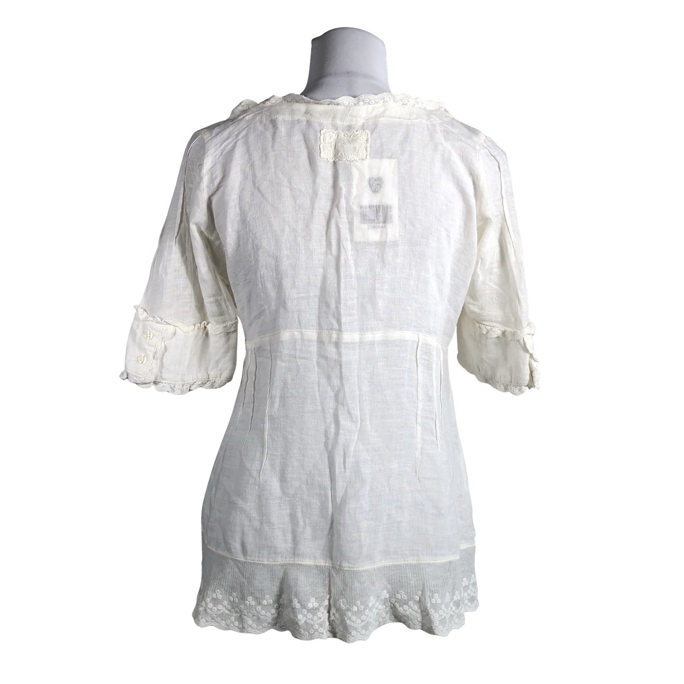Unisex Branting - Short-sleeved blouse, size 36 - White (2)