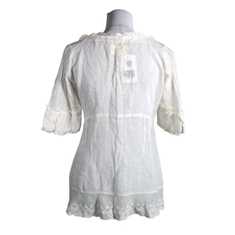 Unisex Branting - Short-sleeved blouse, size 36 - White (2)