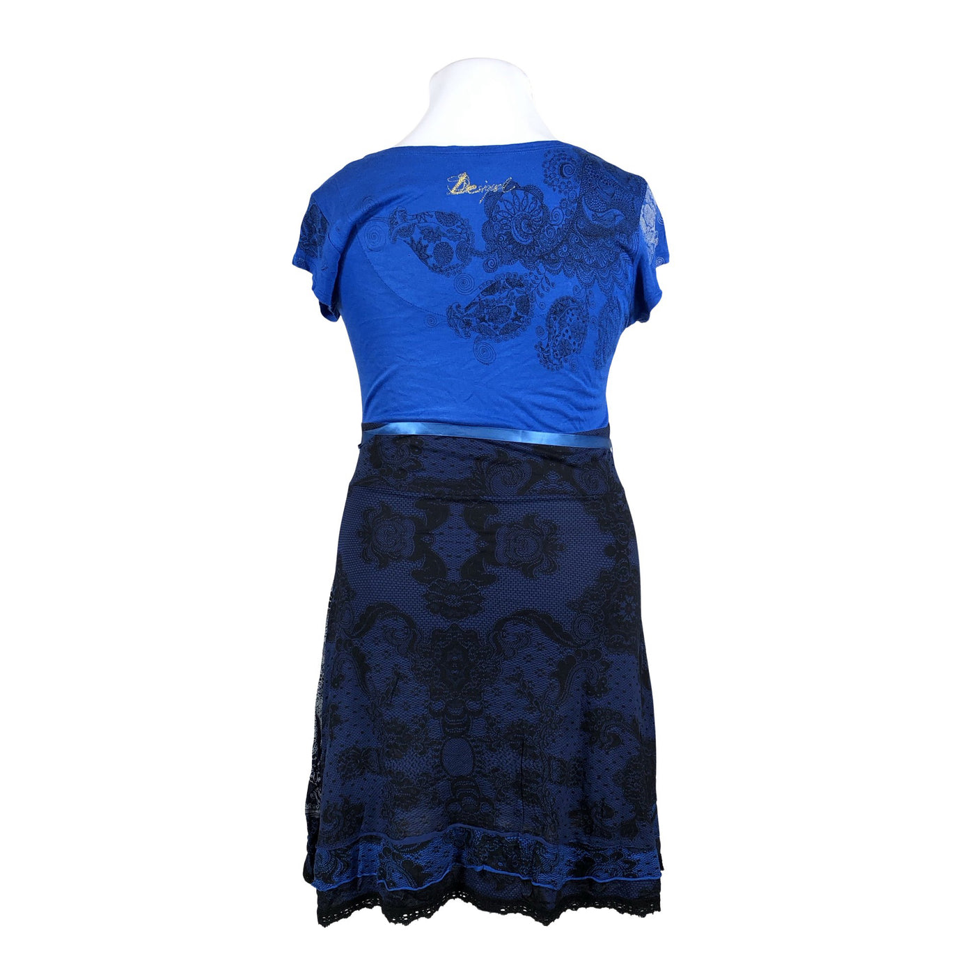 Unisex Desigual - Tricot dress, size 42 - Blue (2)