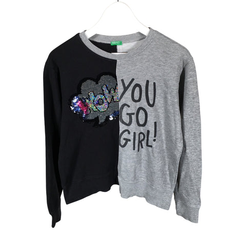 Unisex Benetton - Sweatshirt, size 158 - 164 - Gray ()