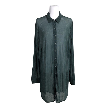 Unisex Zizzi - Schiffon tunic, size 40 - Green ()