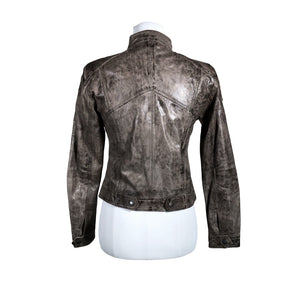 Unisex CKN - Leather jacket, size 36 - Gray (2)