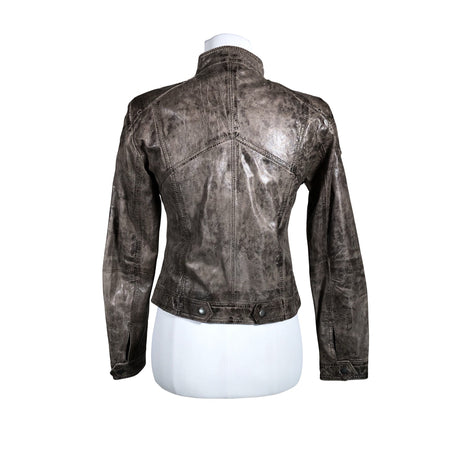 Unisex CKN - Leather jacket, size 36 - Gray (2)
