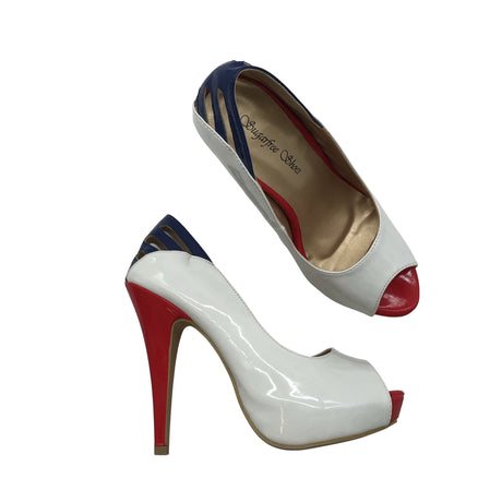 Unisex Sugarfree Shoes - Open toe high heel shoes, size 37 - White ()