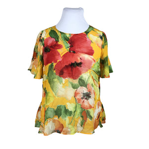 Unisex Twinset - Short-sleeved blouse, size 42 - Yellow (1)