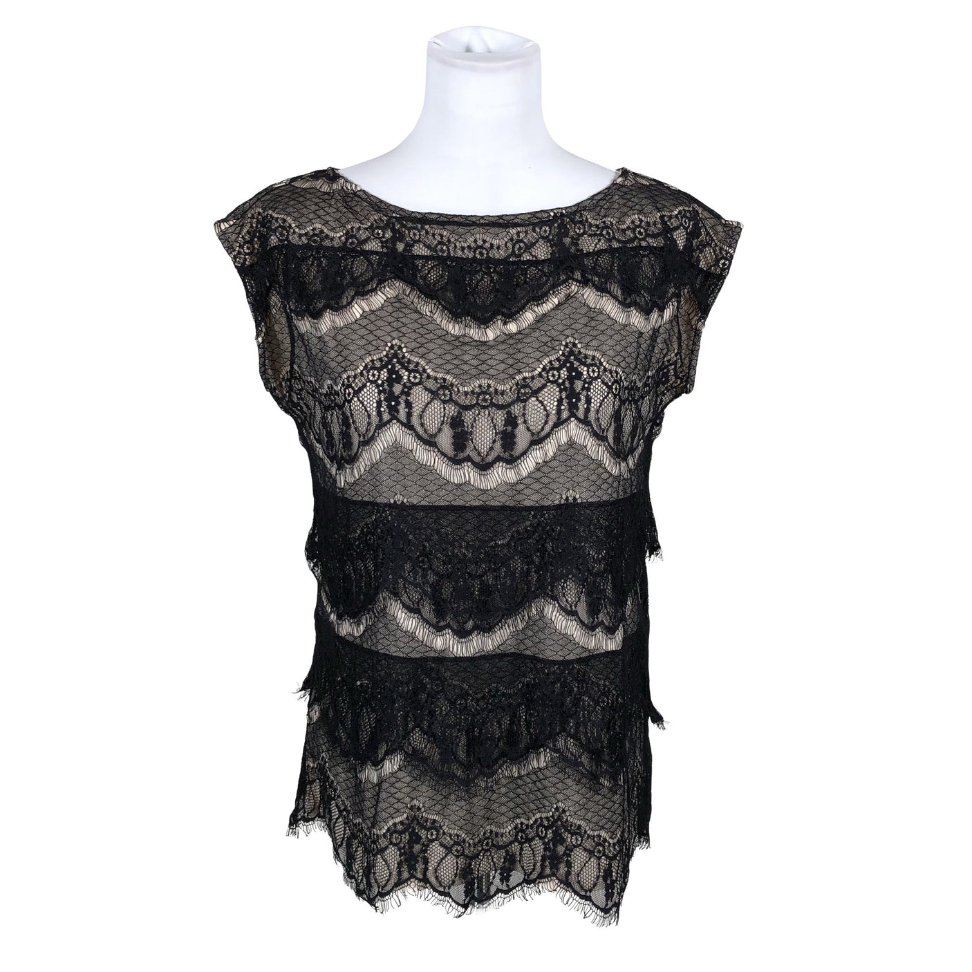 Unisex Ann Taylor - Short-sleeved blouse, size 36 - Black (1)