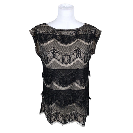 Unisex Ann Taylor - Short-sleeved blouse, size 36 - Black ()
