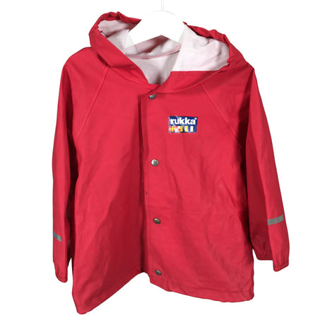 Unisex Rukka - Rain jacket, size 98 - 104 - Red ()