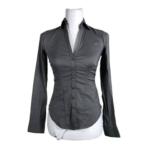 Unisex Armani Exchange - Collared shirt, size 34 - Gray (1)