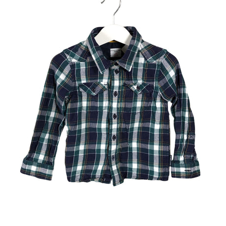Unisex Polarn O. Pyret - Collared shirt, size 92 - 98 - Blue ()