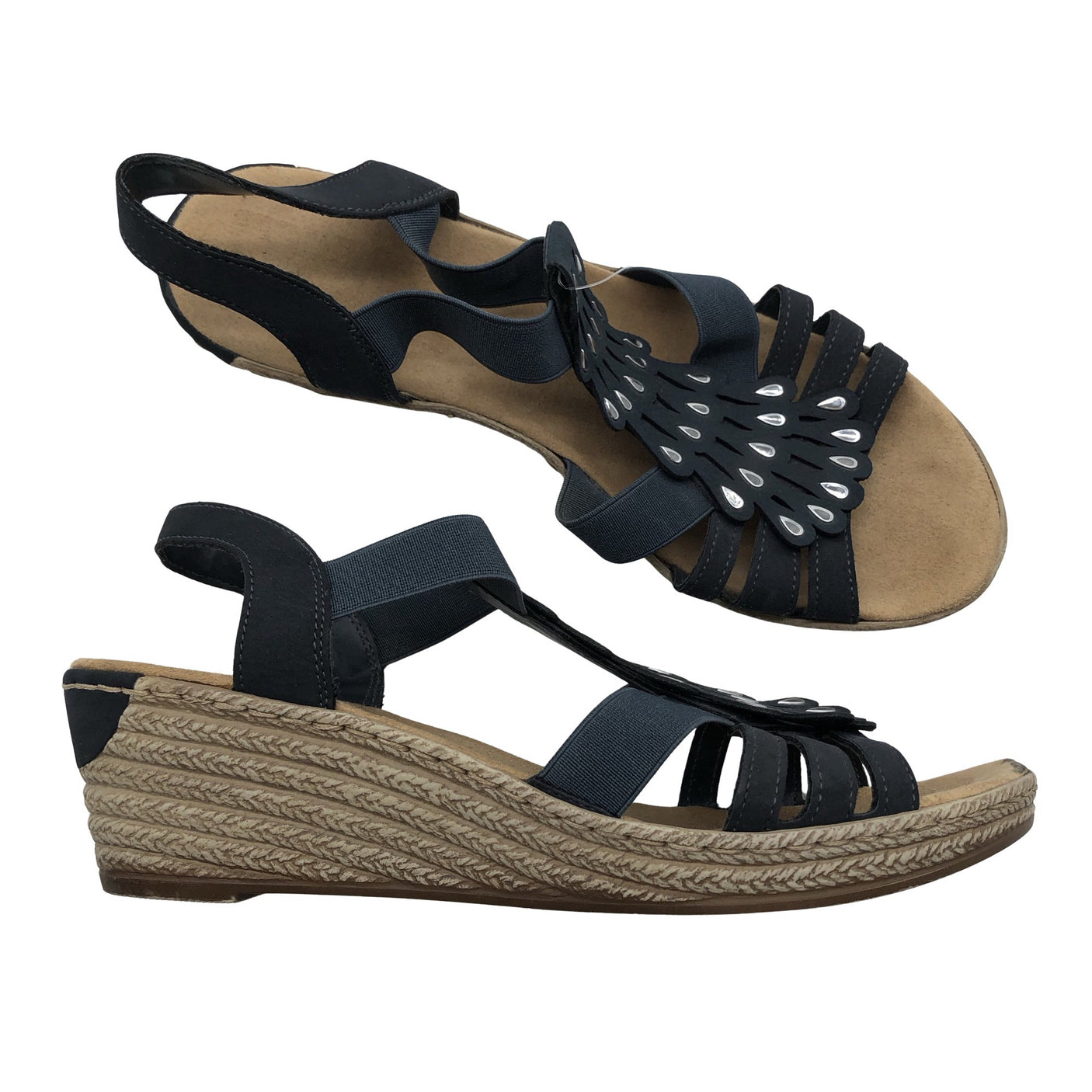 Unisex Rieker - Wedge sandals, size 39 - Blue (1)