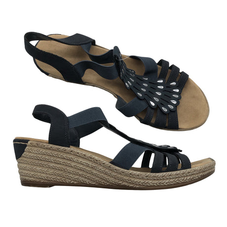 Unisex Rieker - Wedge sandals, size 39 - Blue ()