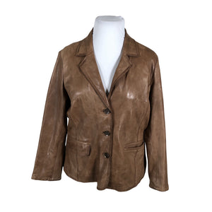 Unisex Santarelli - Leather jacket, size 42 - Brown (1)