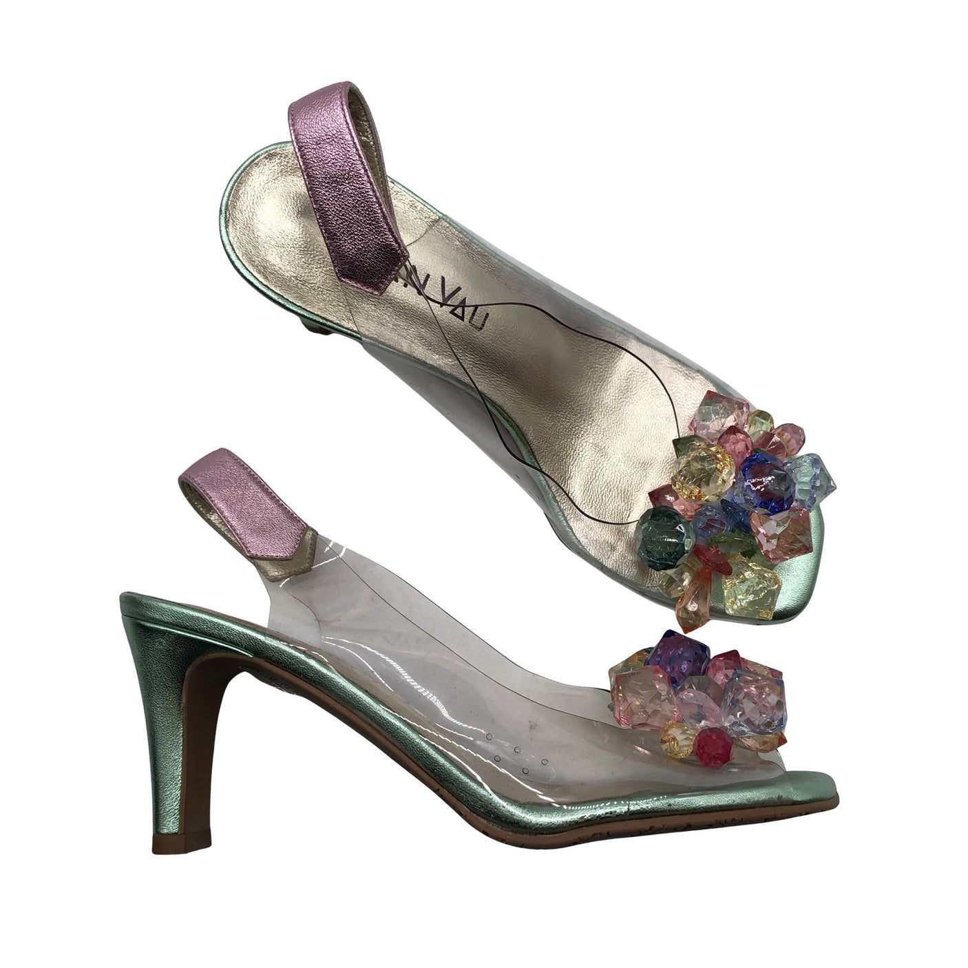 Unisex Vivian Vau - Evening high heels, size 37 - Green (1)
