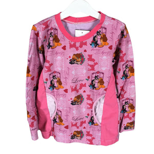 Unisex Handmade - Sweatshirt tunic, size 116 - 122 - Light pink (1)
