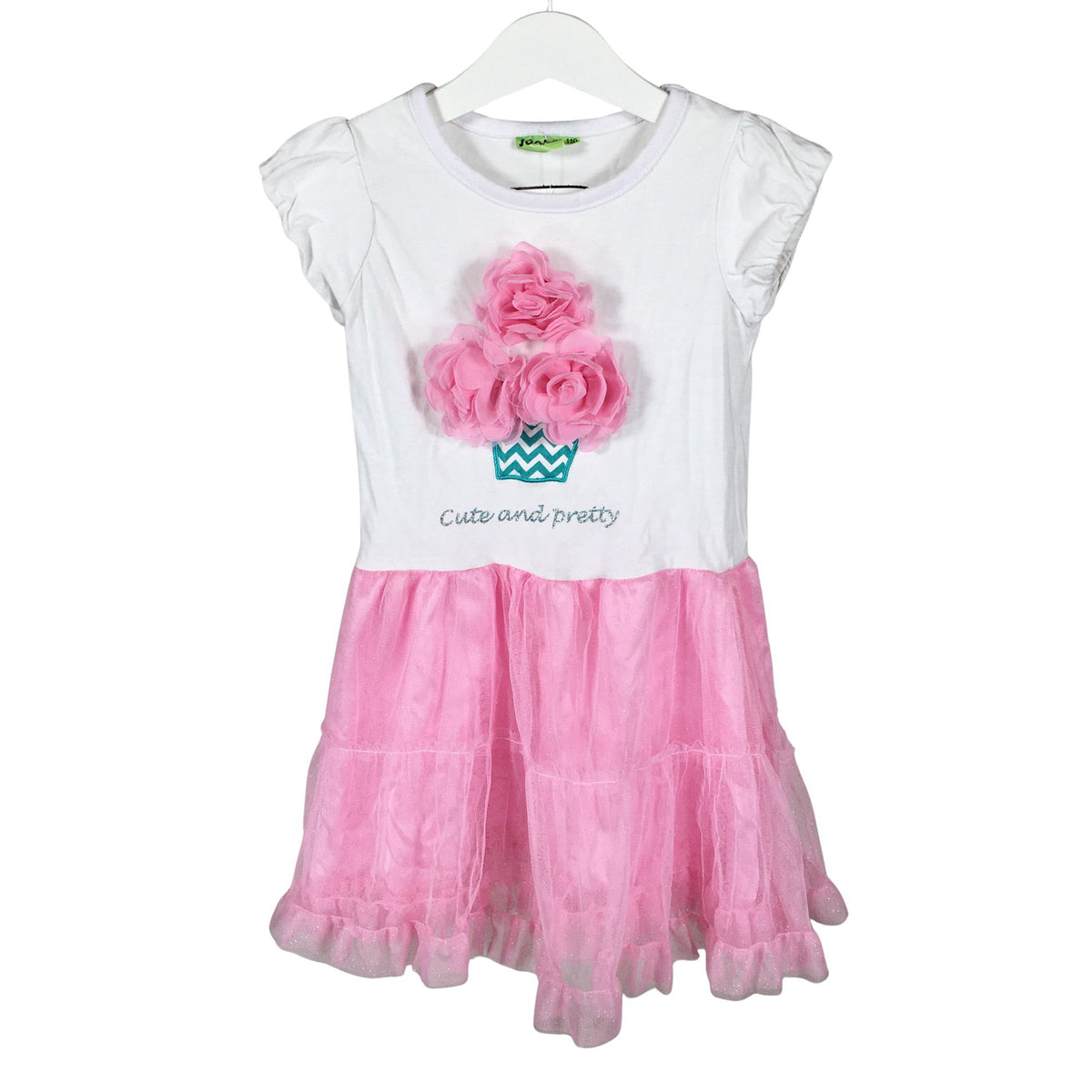 Unisex Jooko - Tricot dress, size 104 - 110 - White (1)