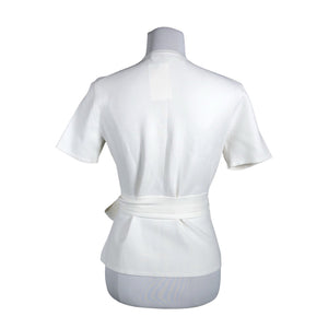 Unisex Diane von Furstenberg - Short-sleeved blouse, size 38 - White (3)