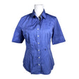 Unisex Seidensticker - Short-sleeved blouse, size 38 - Blue ()