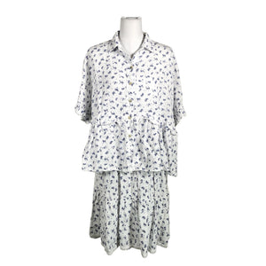 Unisex Bohemiana - Short-sleeved blouse, size 38 - White (1)