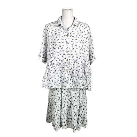 Unisex Bohemiana - Short-sleeved blouse, size 38 - White ()