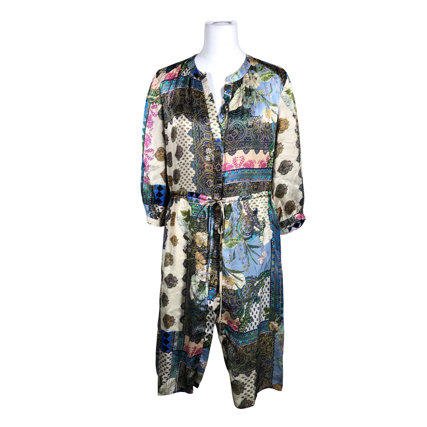 Unisex Sand - Schiffon dress, size 38 - Beige (1)