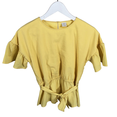 Unisex Lindex - Short-sleeved blouse, size 146 - 152 - Yellow ()