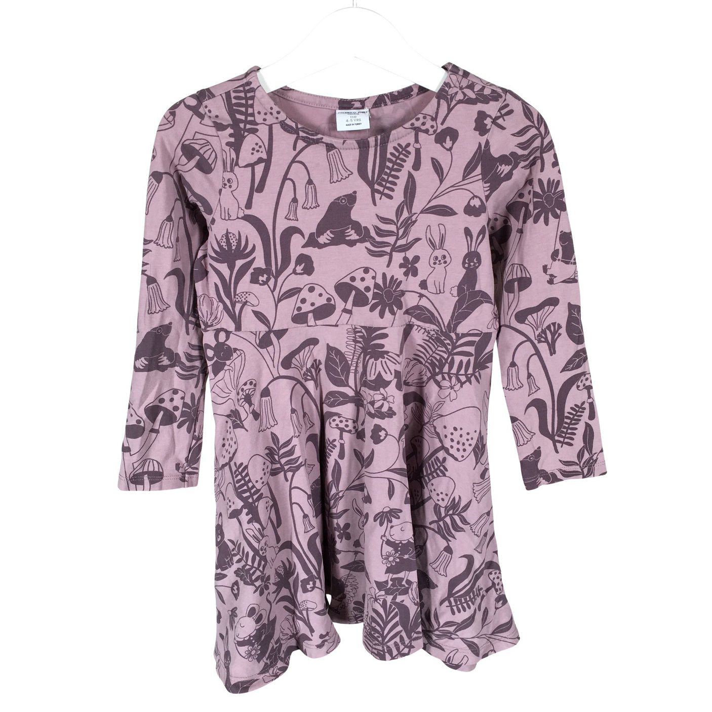 Unisex Polarn O. Pyret - Tricot dress, size 104 - 110 - Violet (1)